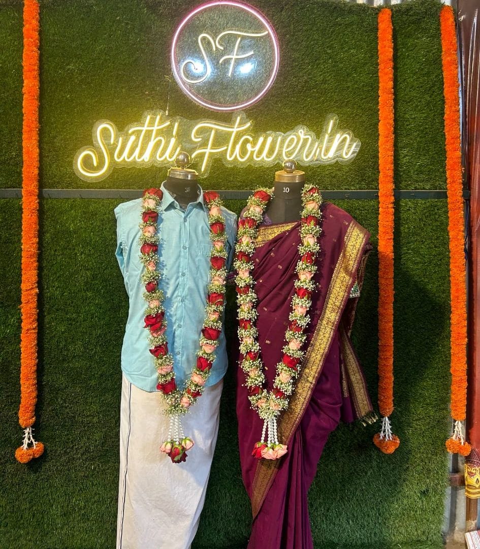 Timeless Red & Pink Rose Reception Garlands (Varmala Set)