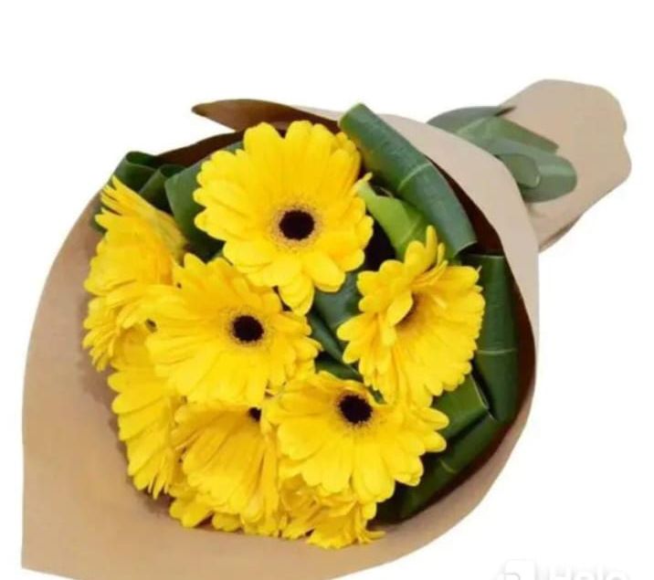 Classic Yellow Gerbera Daisy Bouquet